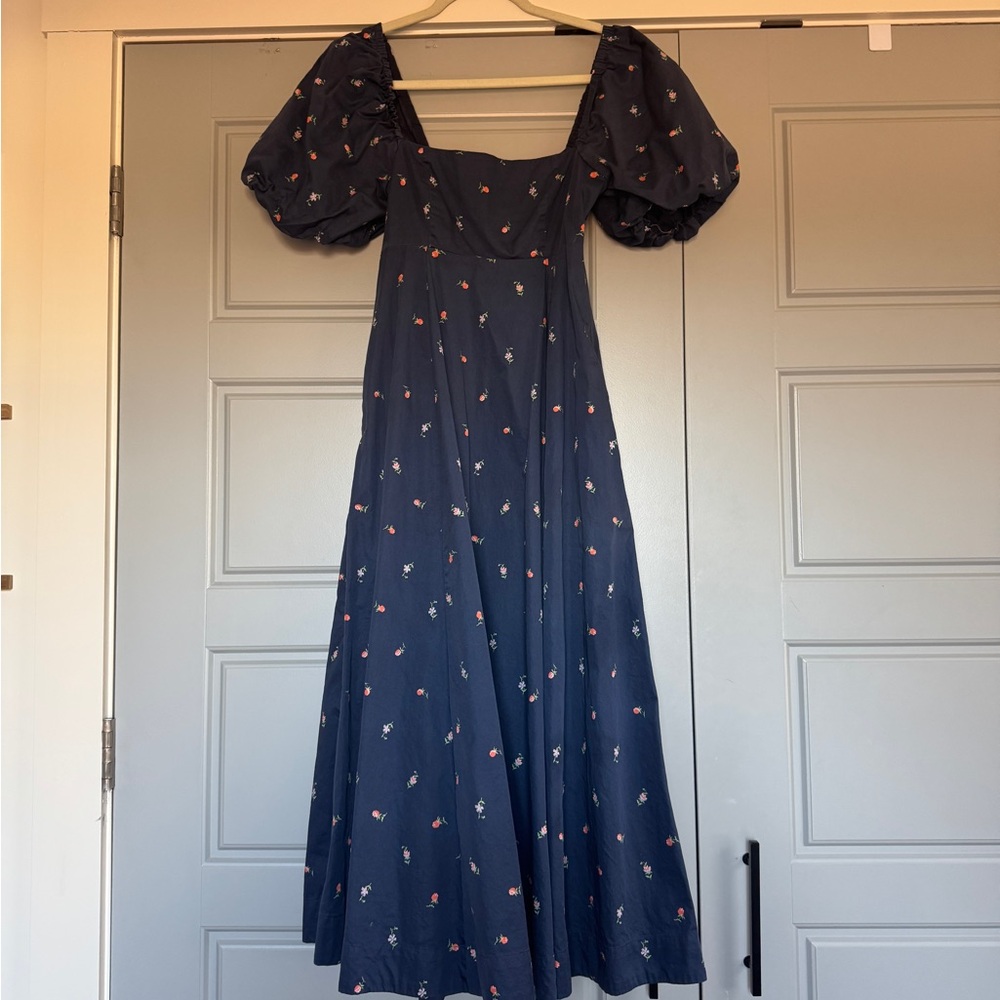 Matilda Dress Navy floral - Hill House Home